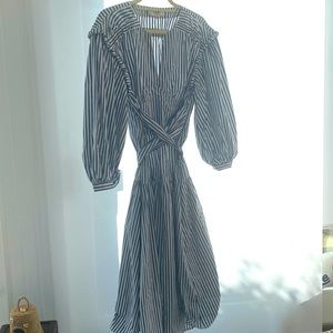 Sea New York blue and white striped dress size 4